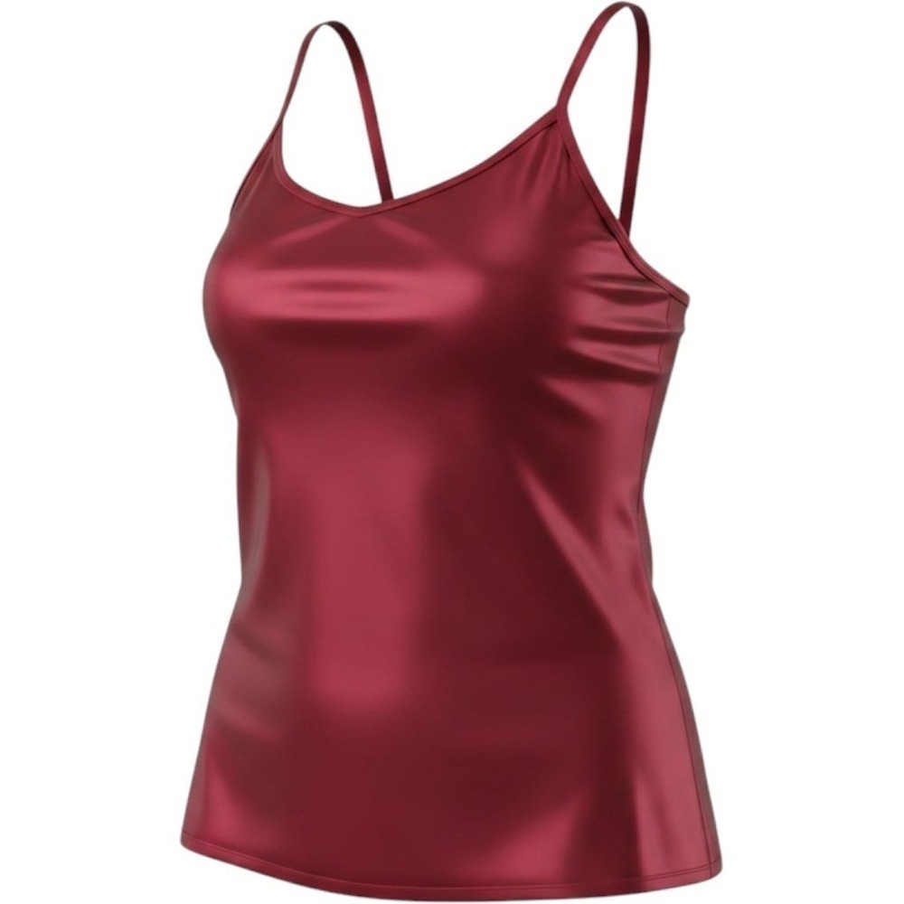 Womens Pajama Set Satin Lingerie Burgundy Sleepwear Two Piece Wine Red - Picture 2 of 8
